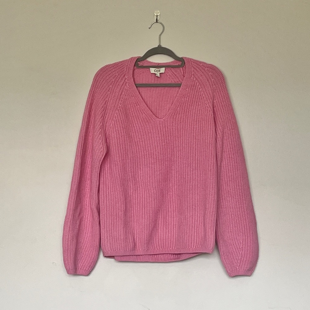Pink Wool Sweater | Oversized S